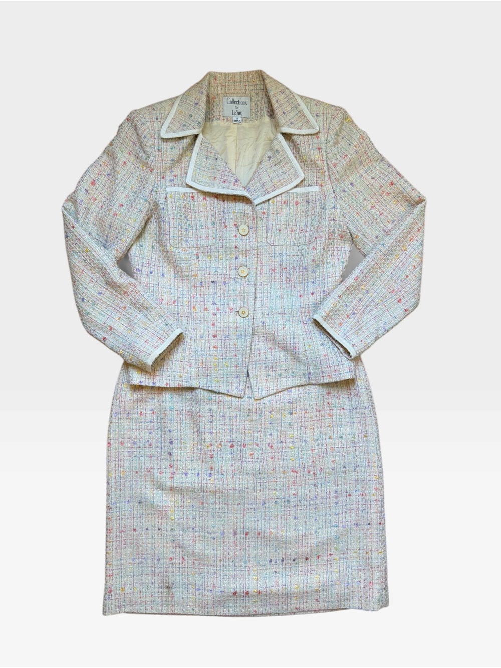 Multicolor Tweed Suit